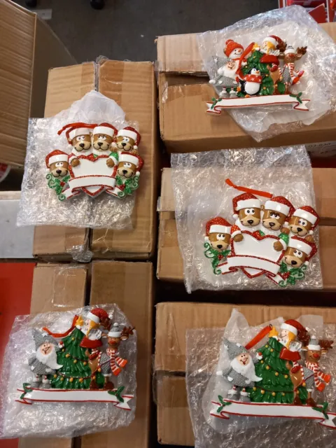 60 Personalised Family Christmas Reindeer Decorations - PolarX BULK BUY FREEPOST