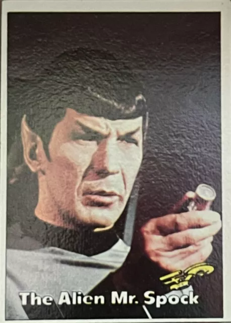 Topps 1976 Star Trek Card # 12 CAPTAIN'S LOG "The Alien Mr. Spock".  (NMM)