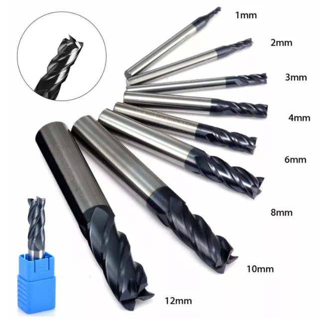 4 Flute-HRC50 1-12mm-Tungsten Steel Carbide End Mill Machine CNC-Milling Cutter