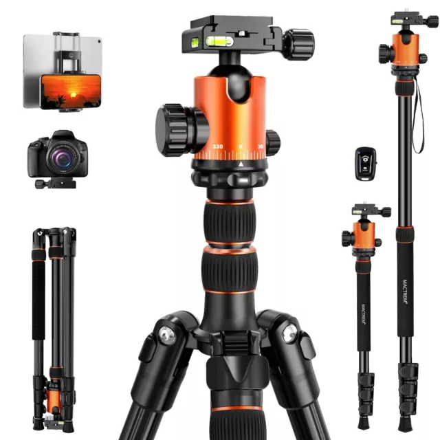 MACTREM Camera Tripod, 80 inches Camera Tripod Stand, DSLR Tripod & Monopods,...