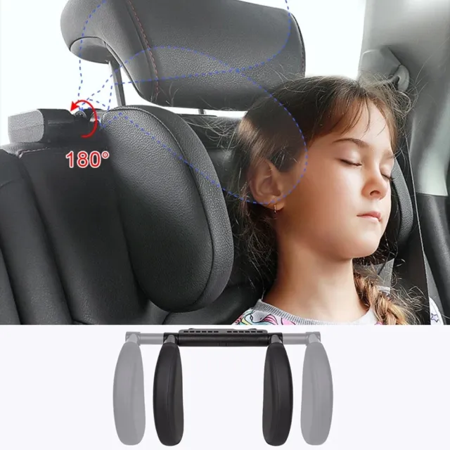 Car Seat Headrest Pillow Adjustable Car Sleep Side Head Neck Support Travel Rest