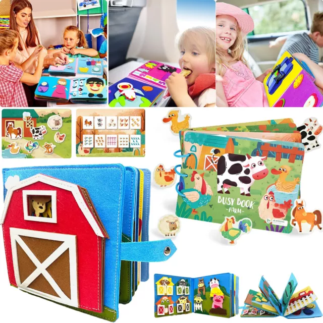 Montessori Quiet Book for Toddlers Montessori Busy Book Preschool Educational UK