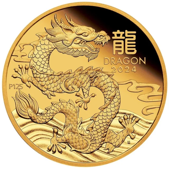 2024 Lunar Year of the Dragon III 1/10oz Gold Proof Coin - Perth Mint Australia