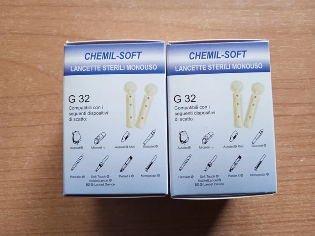 300 Lancette Sterili Pungidito Monouso Ago 28 Grammi Da Utilizzare Con Dispositivo Pungi Dito Per La Misurazione Della Glicemia Nel Sangue A Punta Sterile - Foto 4