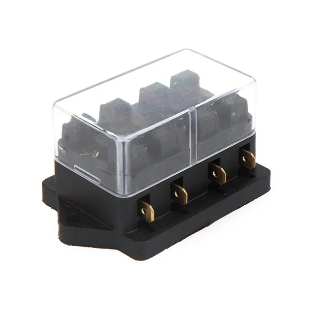 4 Way Circuit Automotive Middle-sized  Fuse Box Block Holder D5H6