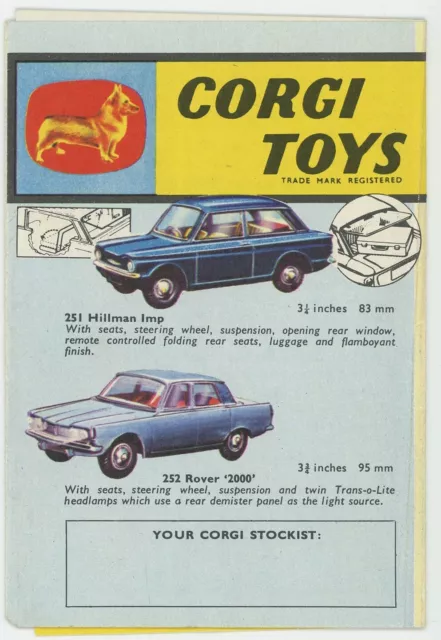 CORGI TOYS Great Britain 1964 retail catalog colour folder 12 pages CANADA