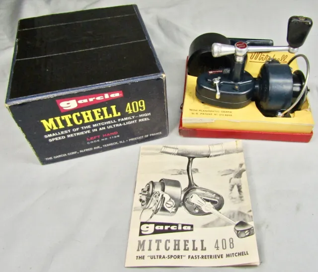 Vintage Garcia Mitchell 308 Ultra Lite Spinning Reel France Pat. 2.726.052