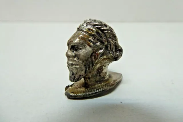 Vintage Silver Plated Small Cast Metal Australian Aboriginal Head