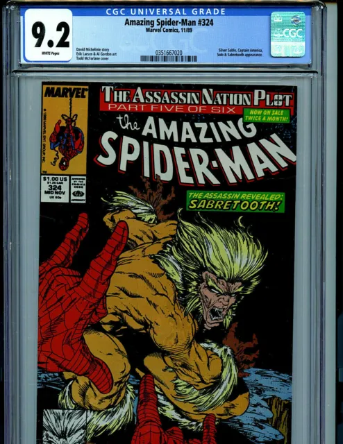 Amazing Spider-man # 324 CGC 9.2 1989  McFarlane Marvel Comics Amricons K25