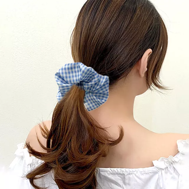 Women Girls Elastic Scrunchies Ponytail Hair Rubber Band Flowers Fruit Hair Ring 3