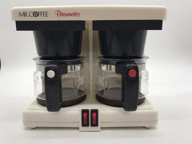Rare Vintage Mr. Coffee JR44 Brewmates Dual 4 Cup Automatic Coffee Maker AS IS
