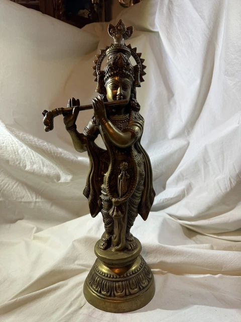 VINTAGE LORD KRISHNA Bronze Statue $125.00 - PicClick