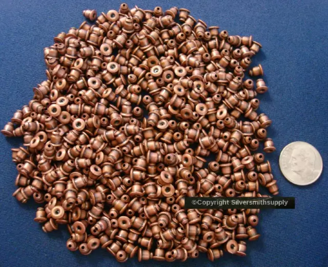 500 Earring backs bullet clutches strong basic no tip antiq copper plated fpe135 2