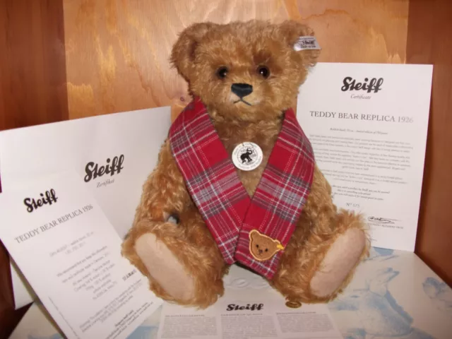 Steiff (Brumm)Teddy REPLICA 1926, Sammlerbär,limit.,KFS,35 cm, EAN 403057, OVP