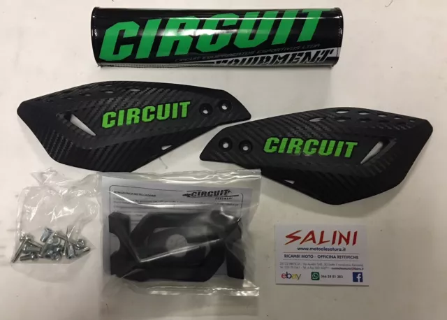 Coppia Paramani Carbon Vector Circuit verde - Paracolpi moto