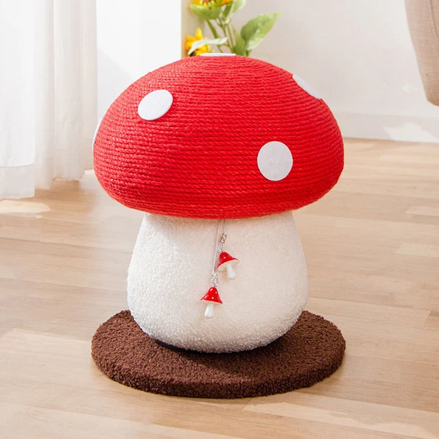 Cat Scratching Tree Mushroom Shape Post Stand Pet Kitten Scratcher Climbing Toy