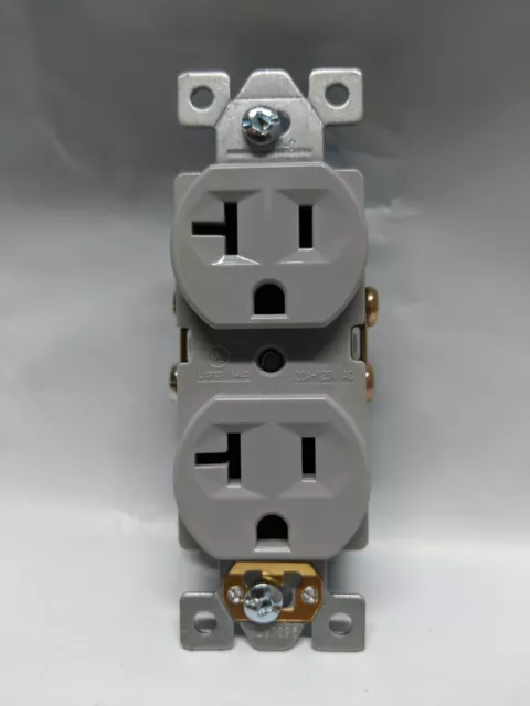 (10 pc) NEW Standard Duplex Receptacles 20 Amp GRAY 20A Commercial Grade CR20