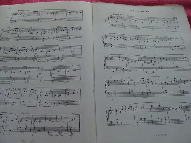Recueuil De Partions  Orgue  Harmonium Heures Mystiques Boëllmann  Volume 1 1896 6