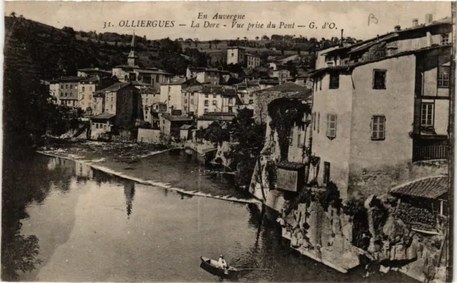 CPA in Auvergne OLLIERGUES La DORE - view taken from the bridge (40857)