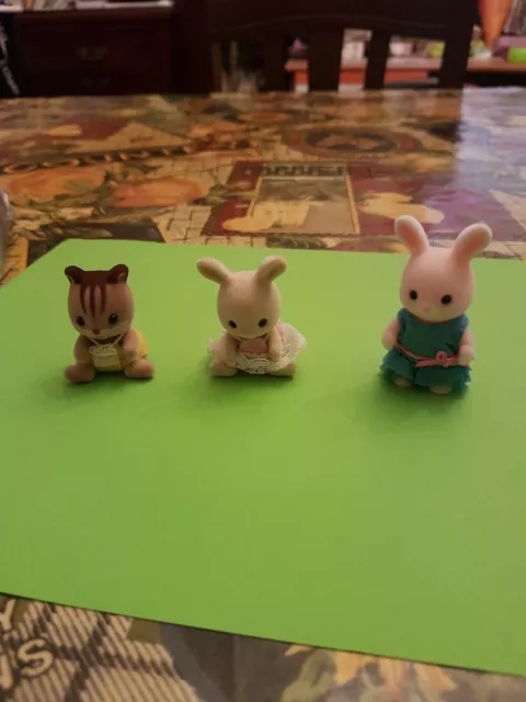 Sylvanian families babies squirrel and rabbits