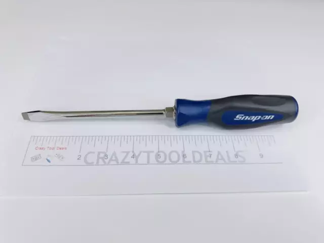 Snap On Tools New SGD6BMB 5/16" Flat Tip Blue Soft Grip Standard Screwdriver USA