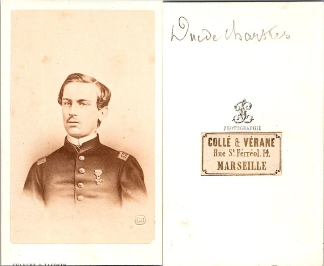 CDV Charlet & Jacotin, Paris, Robert d&#039;Orléans, Duke of Chartres, circa 1860