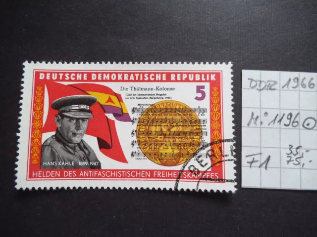 DDR 1966, Mi Nr. 1196, Plattenfehler F 1, gestempelt, lesen