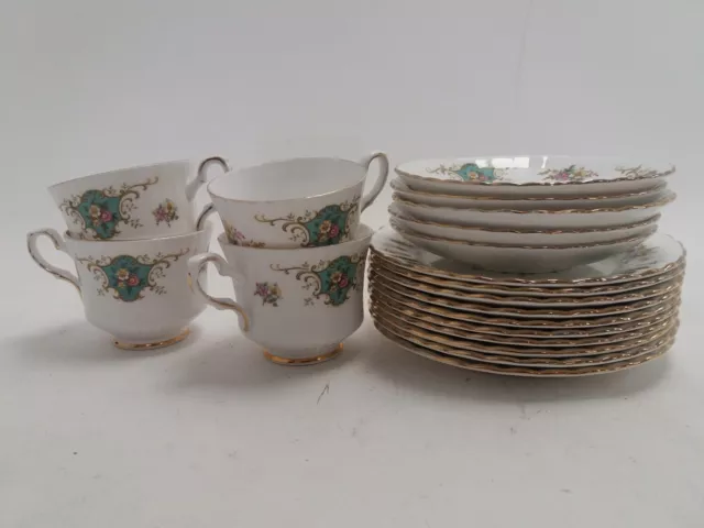 Royal Stafford Tea Set - True Love - Bone China - Cups, Saucers, Lunch Plates