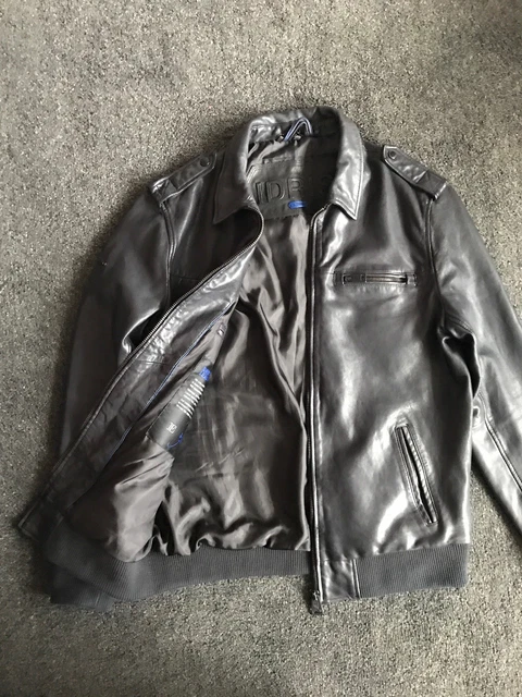 Superdry idris elba outlet leather racer jacket