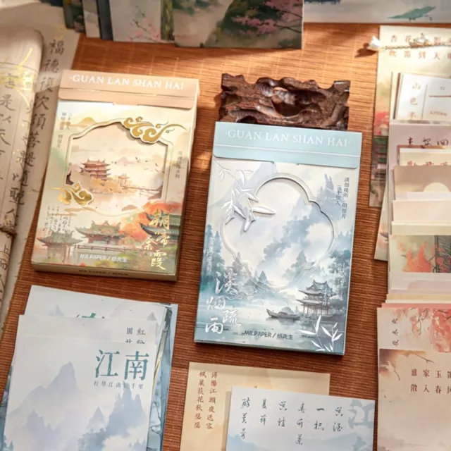 Culture Letter Postcards Scenery Message Cards 30pcs/boxed Vintage Cards  Gifts