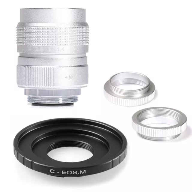 Lente de película Fujian 25 mm F1.4 C montaje CCTV para cámara M2 M3 M50 cámara sin espejo