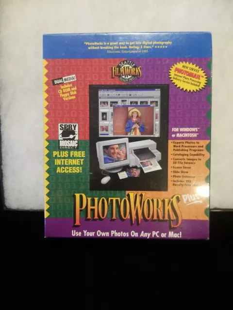 Photo Works plus sealed Seattle Film Works WINDOWS MACINTOSH SPRY MOSAIC IMAGES