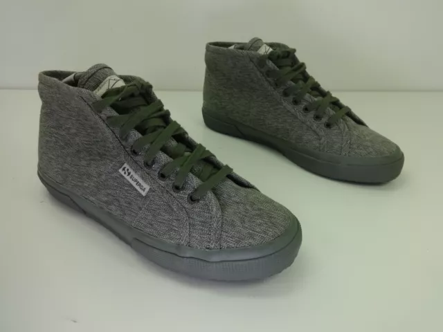 Trainers UK Shoe Size 8.5 SUPERGA Kestin Hare Hi Top Lace Up Green Unisex.EU42.5 2