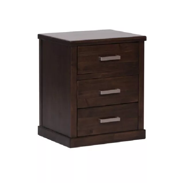 Homefurn Bedside Table 3 Drawer Bedroom Chest of Drawers Timber 530 x 425 x 640H