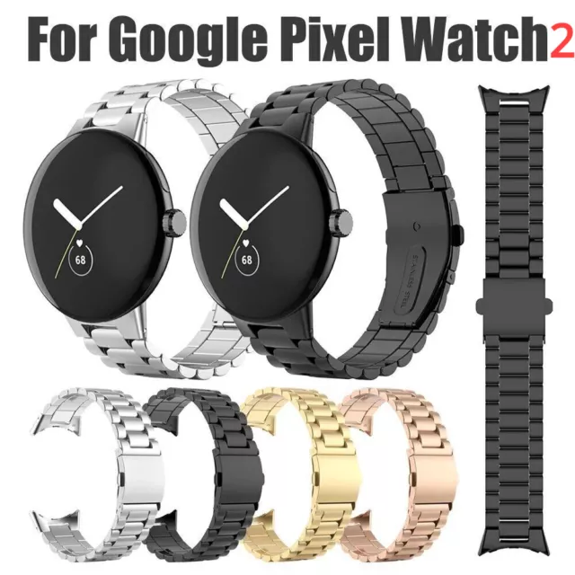 For Google Pixel Watch 2 LTE Bluetooth WIFI Stainless Steel Watch Band Strap