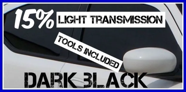 DARK BLACK 85% DARKER CAR WINDOW TINTING FILM 6m X 75cm ROLL TINT + FREE KIT