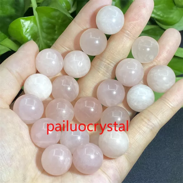 20pc Wholesale Natural rose quartz Ball Quartz Crystal Sphere Healing 15mm+ Gem