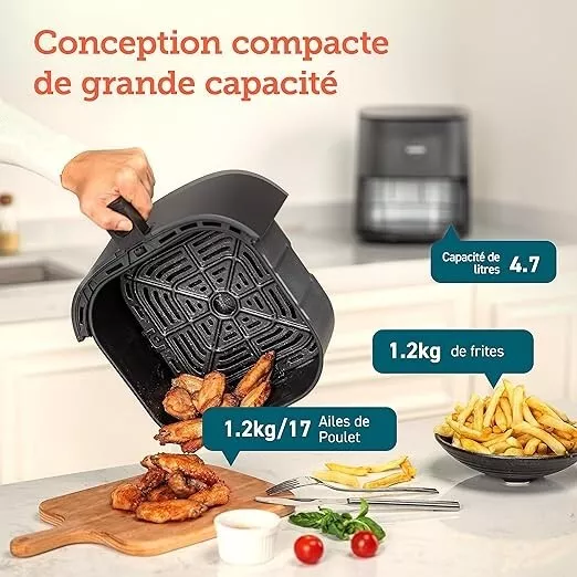 COSORI Air Fryer XL 4,7L avec 100+ Recettes, Friteuse sans Huile Silencieuse  3