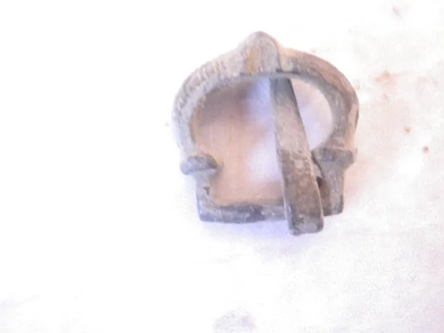 Preciosa Hebilla  Bronce Medieval  Militar ? Ancient Bronze  Buckle