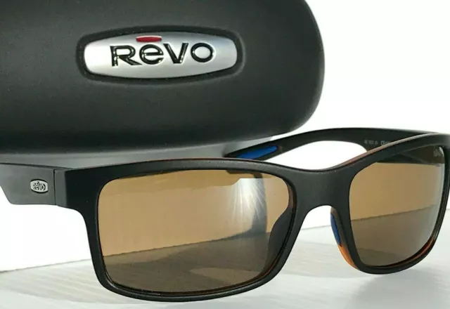 NEW* REVO CRAWLER Matte Black Tortoise POLARIZED Terra Len Sunglass 1027 01 BR