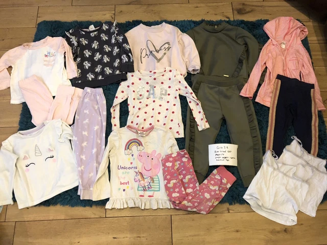 Girls age 3-4 years clothes bundle river island GAP peppa pig jumper joggers pjs