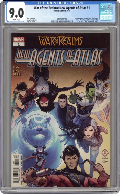 War of the Realms New Agents of Atlas 1A Tan CGC 9.0 2019 3980187022