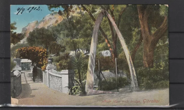 Gibraltar Postkarte Ansichtskarte nach Linz/Donau, 1912 #1093413