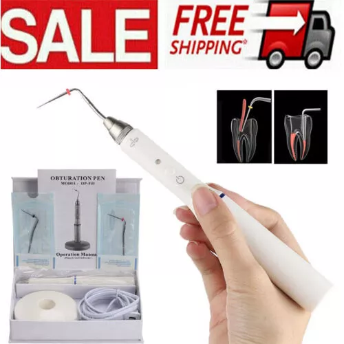 Dental Cordless Wireless Gutta Percha Endo Heated Pen Obturation System Two Tips