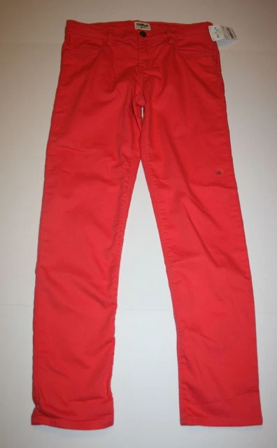 New OshKosh Girls Coral Pink Pants 12 year NWT Stretch Adjustable Waist