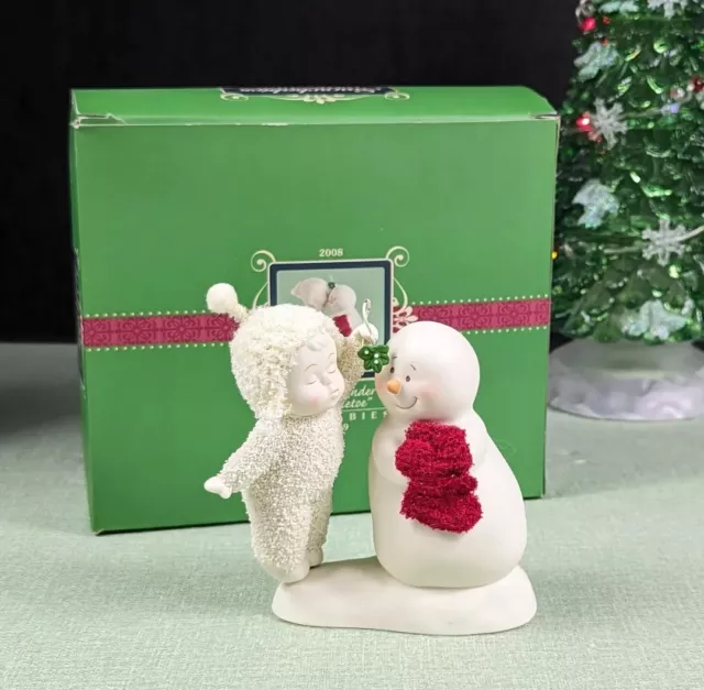 Department 56 Snowbabies Meet Me under The Mistletoe 2008 with Original Box