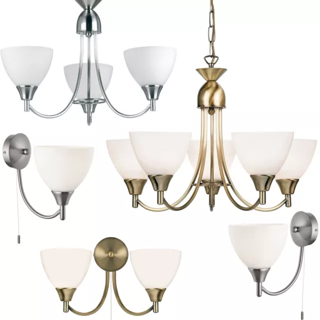 Matching Indoor Lighting Sets BRASS OR CHROME LAMPS Wall & Ceiling Pendants