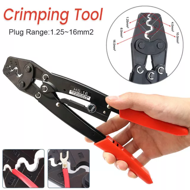 Ratchet Crimper Plier Terminals Crimping Kit Cable Wire Electrical Crimp Tool UK