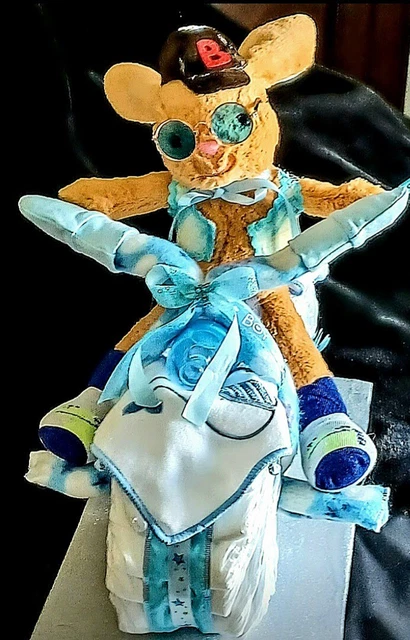 Big "B" Motorcycle Diaper Cake