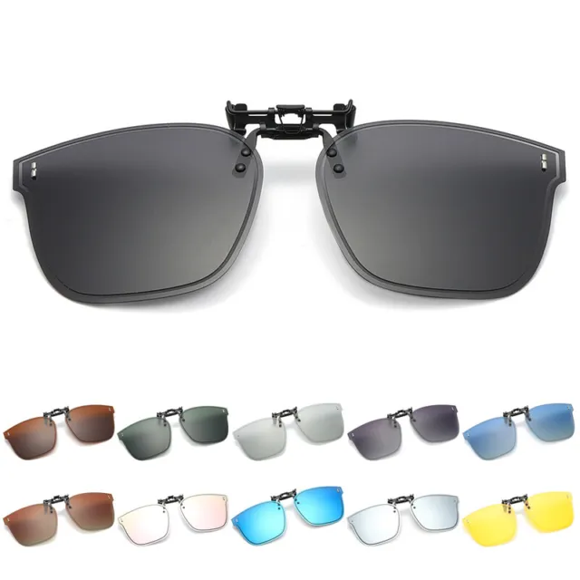 Polarized Clip-on Sunglasses Anti-Glare Lightweight Cool Flip Up Clip-on Glasses